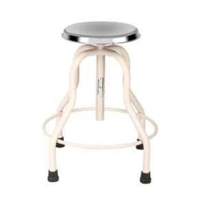 Medsor Impex 30x19x25cm Mild Steel Multicolour Revolving Stool with Stainless Steel Top