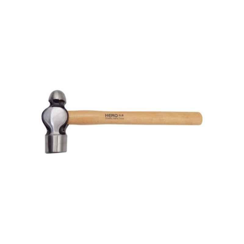 Hero BH 3lb Metal Beige & Silver Ball Peen Hammer with Wooden Handle