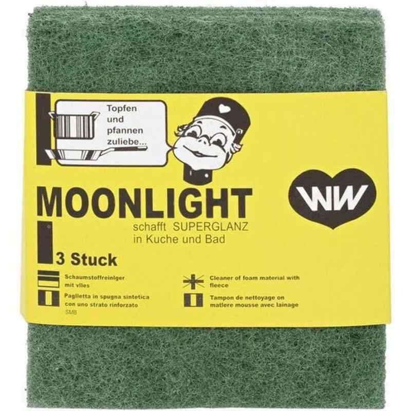 Moonlight Scouring Pad, 70742, 13x13cm, Green, PK3