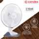 Candes Desker 80W White Silver Automatic Oscillation Table Fan, Sweep: 400 mm