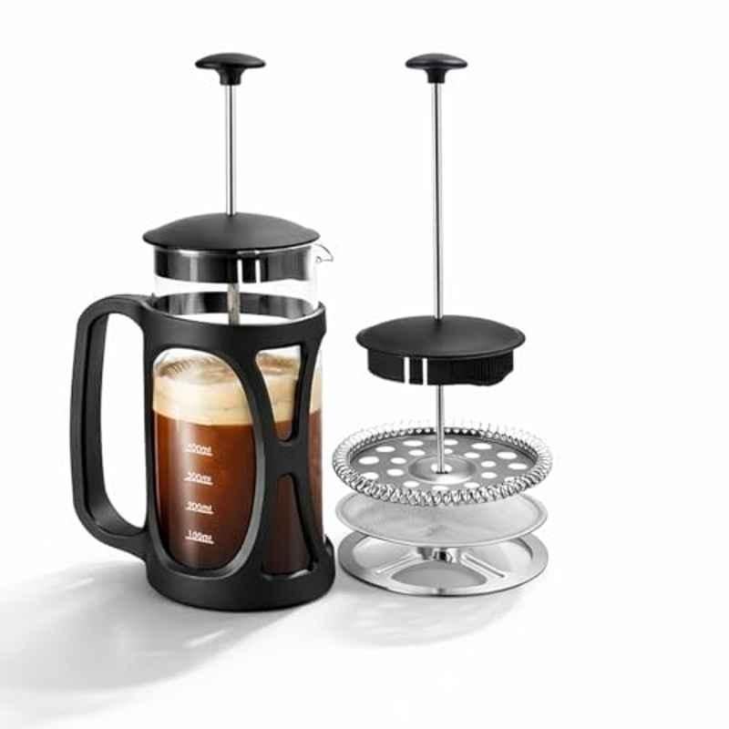 Wonderchef 350ml Black French Press Coffee & Tea Maker with 1 Year Warranty, 63152774