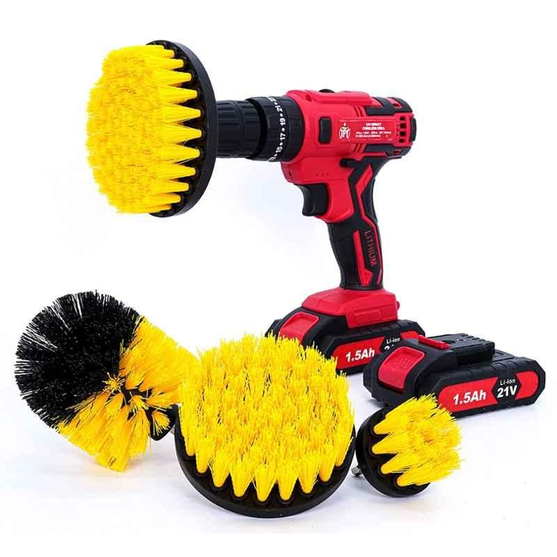 37pcs Electric Drill Brush Set With Sponge Polishing Discs, Household  Cleaning Brushes For Car, Home