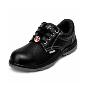 Acme Elics Plume Leather Low Ankle Composite Toe Black Safety Shoes, Size: 7