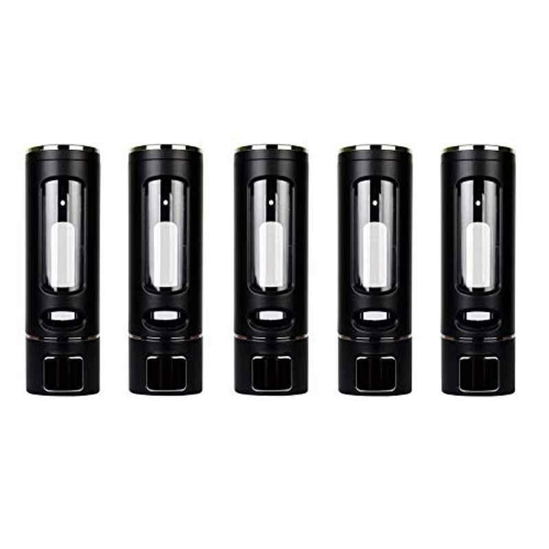 Torofy 400ml ABS Black Multi Purpose Liquid Soap Dispenser (Pack of 5)