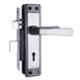 ATOM 8 inch Brass & Iron Black Silver Finish Mortise Door Lock Set, MH-607-KY-BS