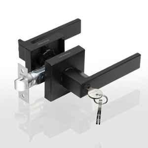 Plantex Zinc & Brass Black New Age Heavy Duty Mortise Lock/Main Door Lock Set with 3 Keys/Mortise Door Handle Lock/Door Locks for Residential & Commercial Spaces
