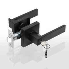 Plantex Zinc & Brass Black New Age Heavy Duty Mortise Lock/Main Door Lock Set with 3 Keys/Mortise Door Handle Lock/Door Locks for Residential & Commercial Spaces