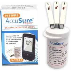 Accusure Sensor 50 Blood Glucose Test Strip