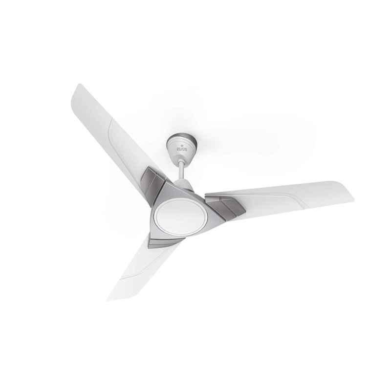 Polycab Aereo 75W 400rpm Pearl White Cloud Grey Silver BEE 3 Star Ceiling Fan, FCEPRST258M, Sweep: 1200 mm (Pack of 2)