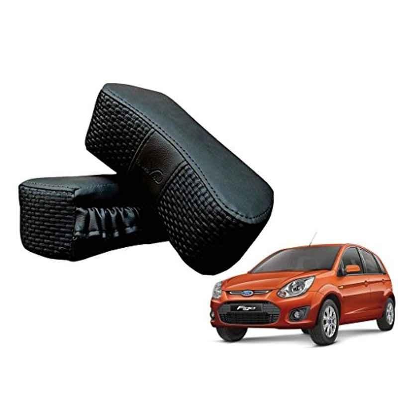 Kozdiko 2 Pcs Memory Foam Black Luxurious Neck Rest Set for Ford Figo, koz_30250