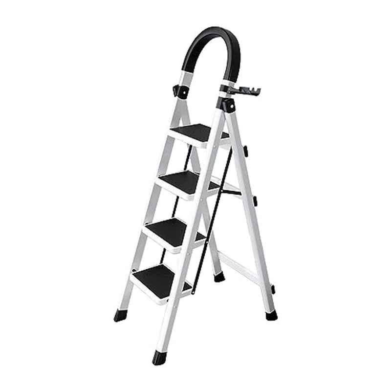 Cabgon 40x118cm 4 Steps Metal White Folding Ladder