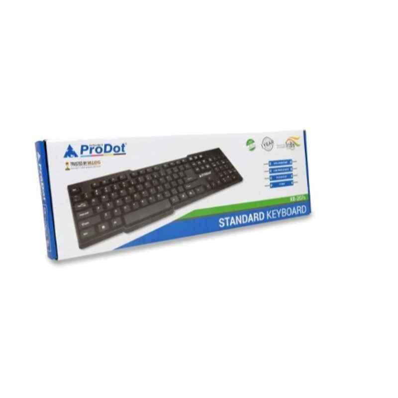 Prodot KB-207s PS2 Solid Black Wired Standard Keyboard