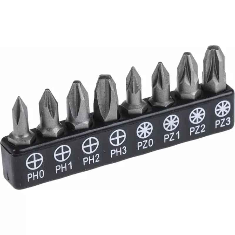 RS Pro 8 Pcs, Phillips & Pozidriv Driver Bit Set, 6159192