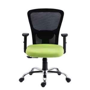 Bluebell Golf Ergonomic Med Back Black & Green Revolving Chair, BBVSO2-EL04