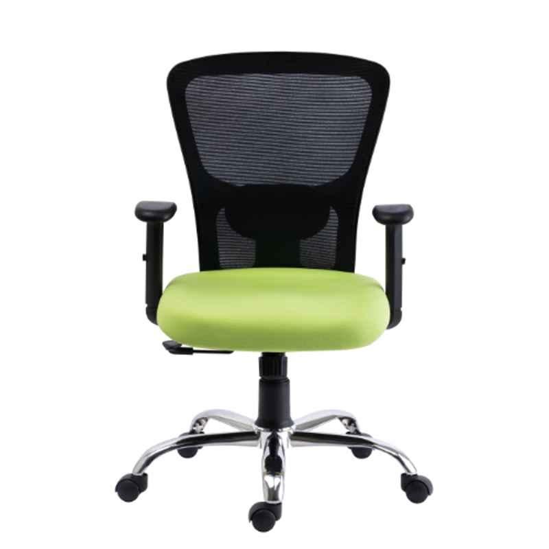 Bluebell Golf Ergonomic Med Back Black & Green Revolving Chair, BBVSO2-EL04