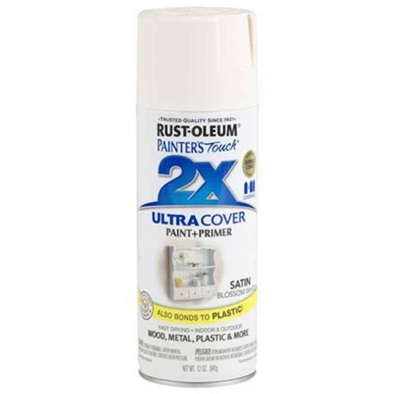 Rust-Oleum Painter Touch 12 Oz Blossom White Satin 2X Ultra Cover Spray Paint (Pack of 6)