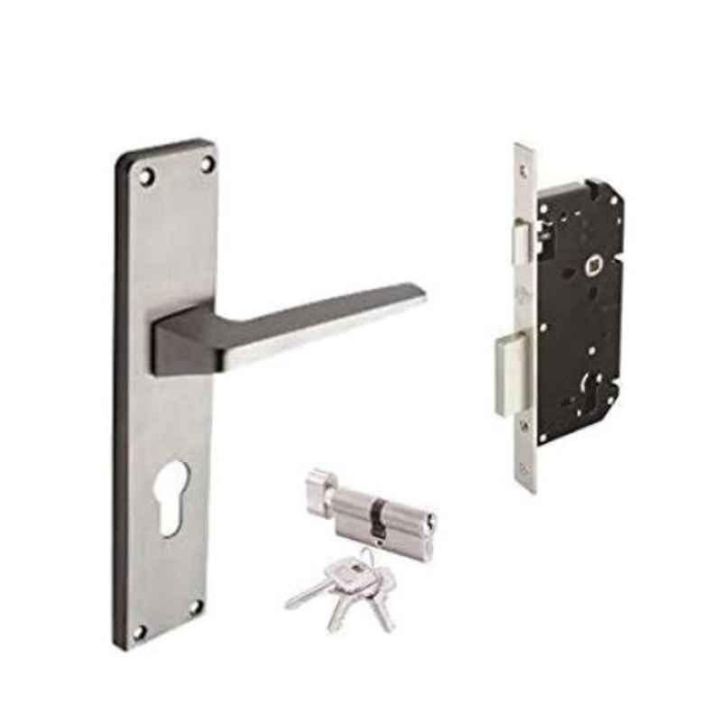Godrej NEH 15 200mm 1CK Satin Steel Door Handle with Lock Set, 5986
