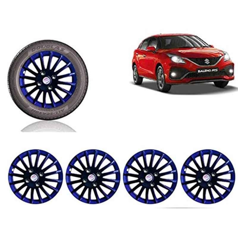 Auto Pearl 4 Pcs 15 inch ABS Black & Blue Car Wheel Cover Set for Maruti Suzuki Baleno RS 2019