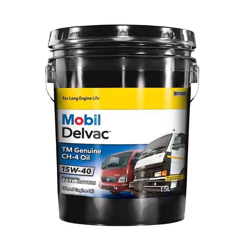 Mobil Delvac TM Genuine CI-4 PLUS Oil 15W-40 Extra High Performance Diesel Engine Oil, Capacity: 7.5 L