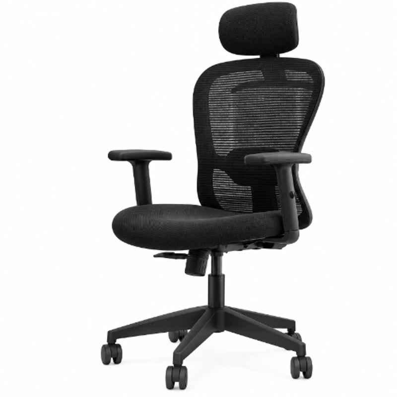 OfficeArray Balanco Premium High Back Executive Mesh Black Office Chair with Multi-Angle Lock Mechanism