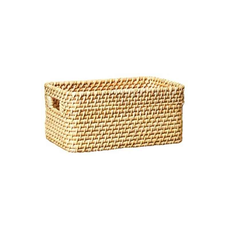 Homesmiths 28x18x13cm Natural Storage Bin With Handle, 706605, Size: Small