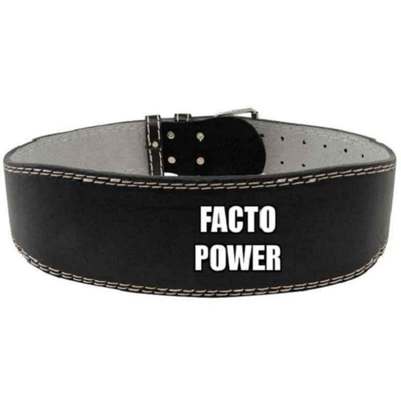 Facto Power 40 inch Leatherate Weight Lifting Gym Belt, FP_LTHR_G.BLT_L
