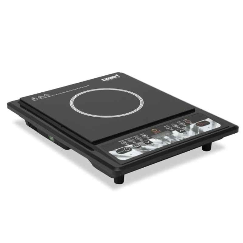 Omen OM-28 1400W Resin Black Induction Cooktop with Push-Button Controls, LED Digital Display, 7 Preset Cooking Modes & 1 Year Warranty