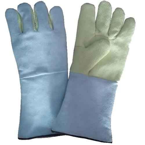 Aramid-blend high heat gloves w/ aluminized Kevlar back, 35 oz. Zetex Plus  palm, 14