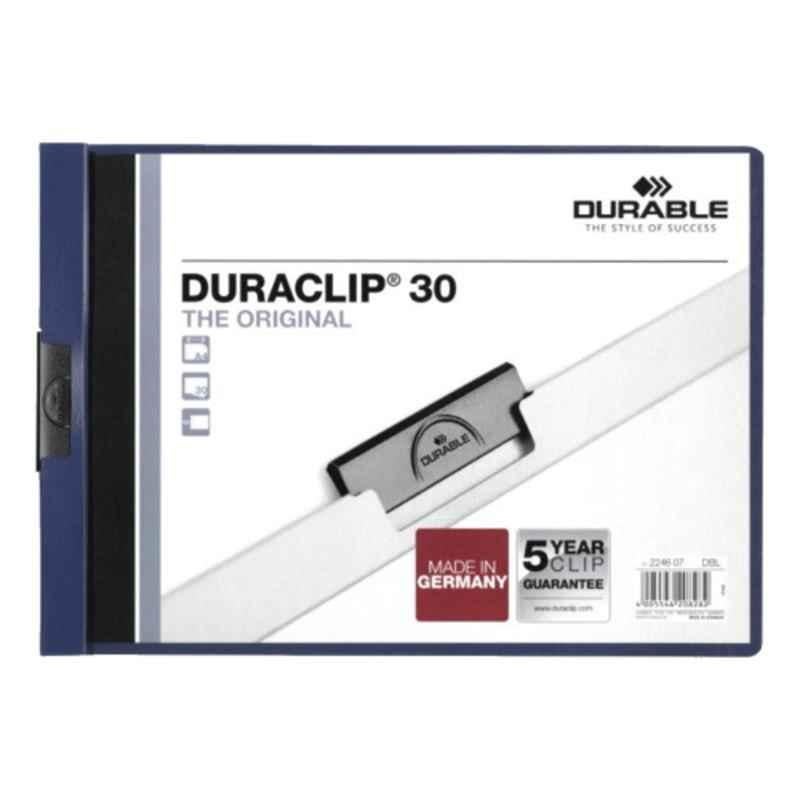 Durable Duraclip 30 A4 Dark Blue Landscape Clip folder, 2246-07
