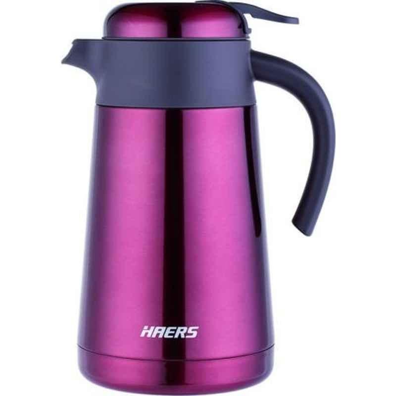 Haers 2200ml Stainless Steel Red Coffee Pot, HK-2200-9-RED