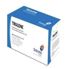Trulene 12 Foils 4-0 USP 70cm 1/2 Circle Taper Cutting Double Armed Monofilament Polydioxanone Non Absorbable Suture Box, SN 835