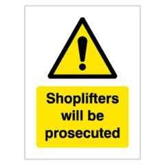 SUNSIGNS 150x100mm Vinyl & Acrylic Sandwich Shoplifters will be Prosecuted Signage, SN0046VNLM1HPIDAD