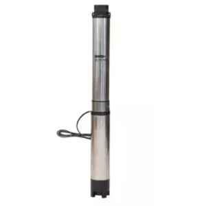 Kirloskar 1HP 100mm 12 Stages Single Phase Water Cooled Borewell Submersible Pump with Control Panel, NEO 35-1012 CP