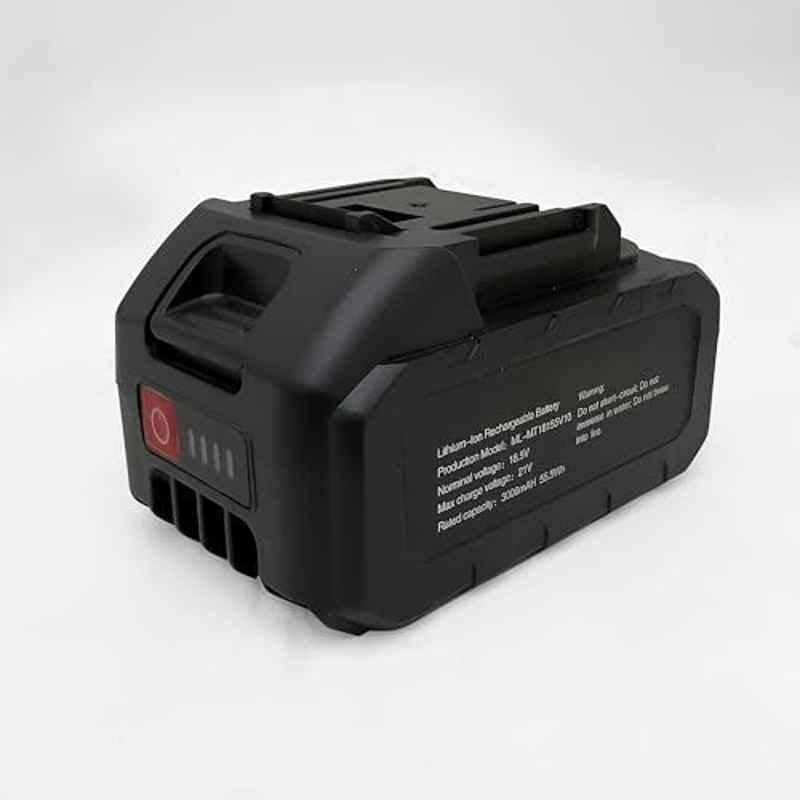 Plantex Lithium-lon Rechargeable Battery/Nominal Voltage 18.5V and Max Charge Voltage 21V/Rated Capacity 3000mAH 55.5Wh Black