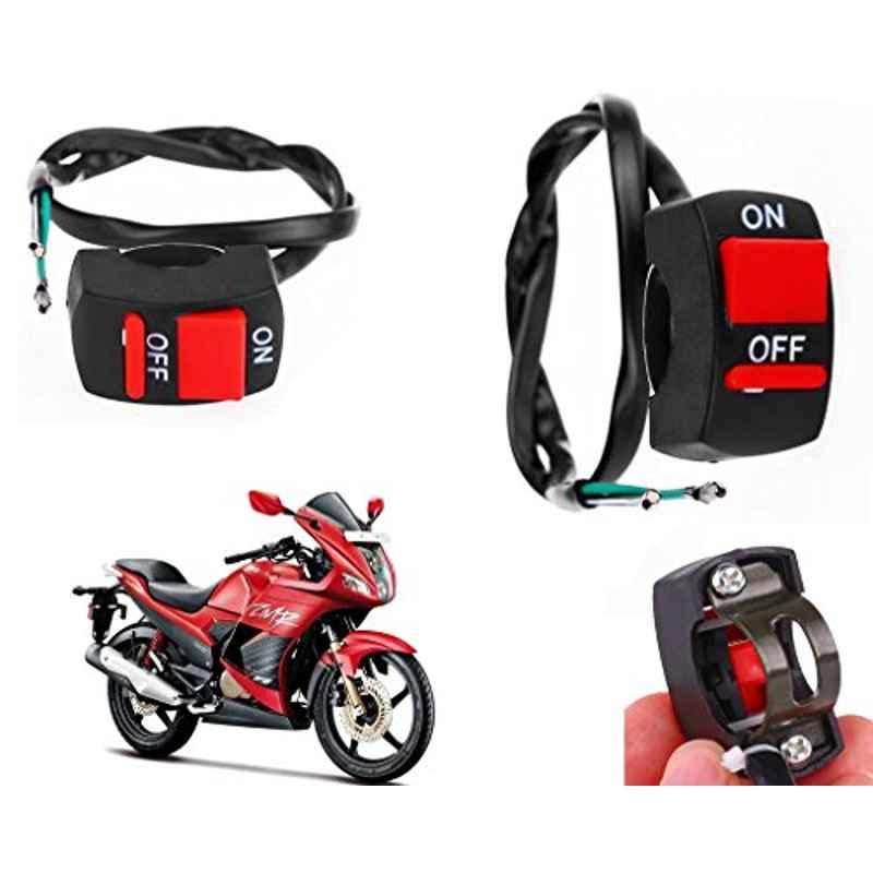 Auto Pearl 7/8 inch 12V Bike Fog Light Handle Bar Switch for Hero Karizma