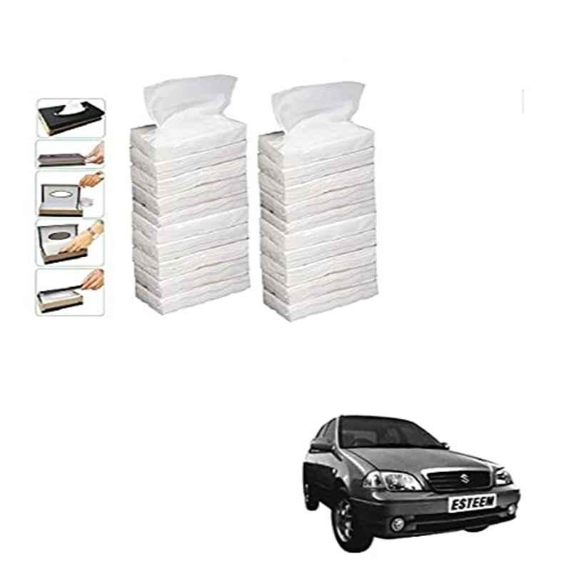 Kozdiko 100 Pulls Dispenser Box Refiller Tissue Paper with 200 Sheets for Maruti Suzuki Esteem (Pack of 20)
