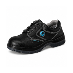 Bata Robust SD LC ST Buff Barton Leather Steel Toe Black Safety Shoes, Size: 8