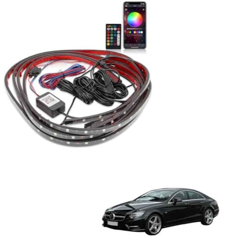 Kozdiko 12V Car Underbody Multicolor LED Strip Light Set with Wireless Remote for Mercedes Benz CLS