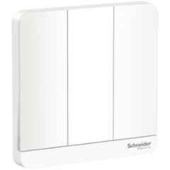 Schneider Electric AvatarOn 16A 250 VAC 1 Way Polycarbonate White 3 Gang LED Switch, E8333L1LED_WE_G8