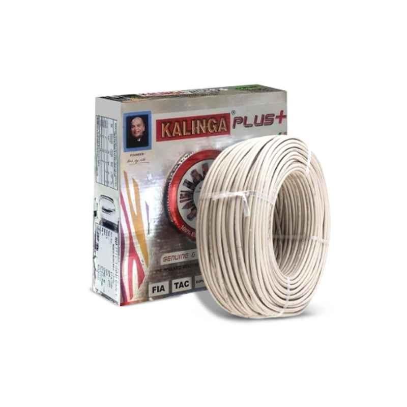 Kalinga Plus 1.5 Sqmm Single Core White FR PVC Housing Wire, Length: 90 m, DGE-W-018