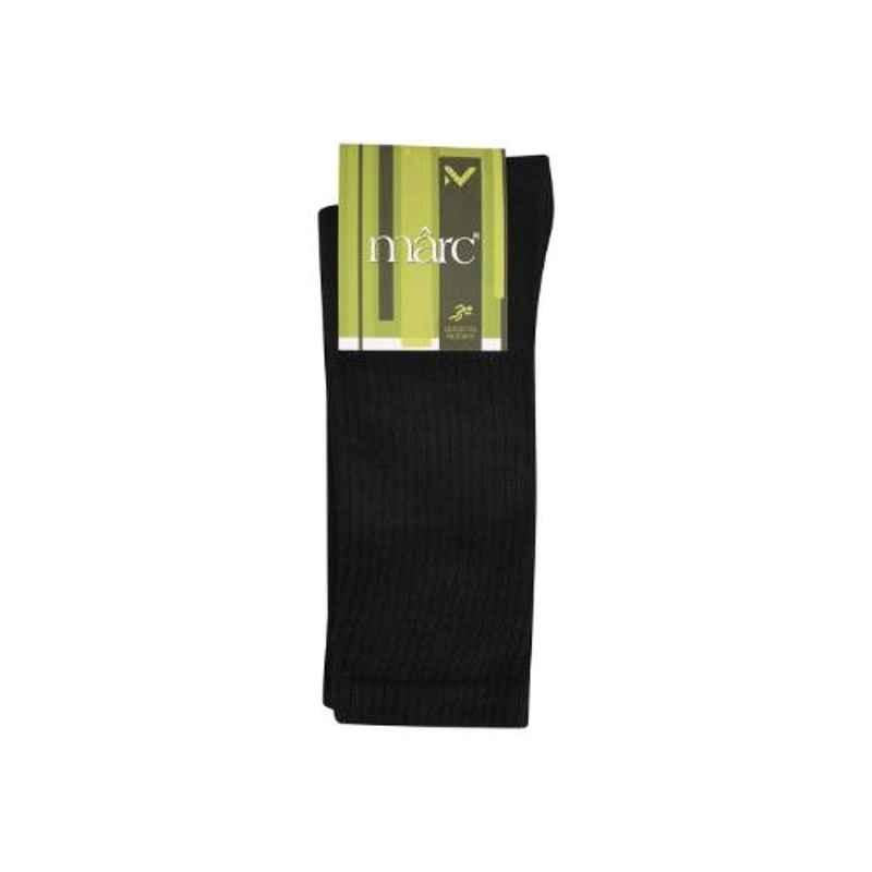 Marc Speedo Free Size Black Polyester Crew Length Socks, 1023-00B