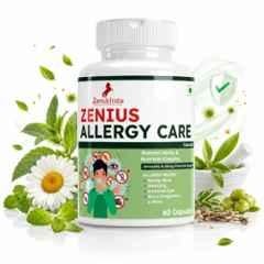 Zenius India 60 Pcs Allergy Care Capsule with Kattha, Manjeeth, Anantmool & Gorakhmundi for Runny Nose, Sneezing, Irritated Eyes, Sinus Congestion & More