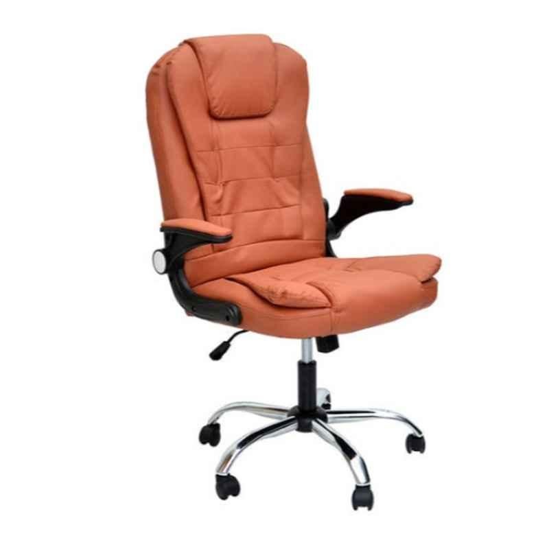 Karnak 12 kg 50x99x50cm PU Leather & Foam Orange High Back Executive Office Chair, KOC854A46