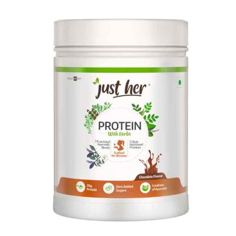 JustHer 500g Chocolate Protein with Herbs for Woman, NUT6768-01