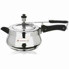 Wonderchef Ultima 5.5 Litre Aluminium Inner Lid Silver Pressure Cooker (Pack of 3)