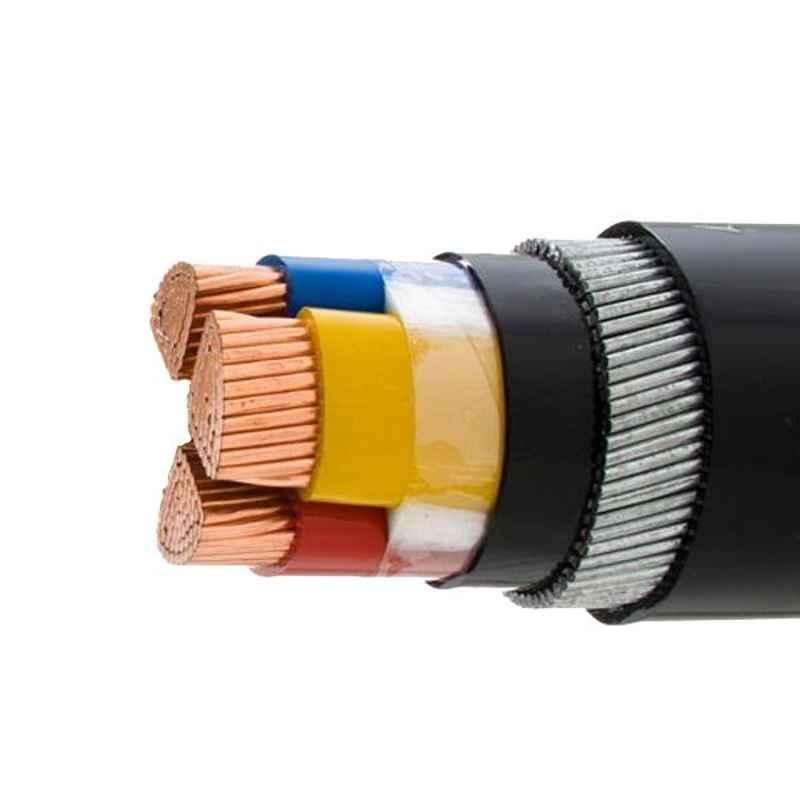 Polycab 95 Sqmm 3 Core Copper Armoured Low Tension Cable, 2XFY, Length: 100 m, Voltage: 650-1100 V