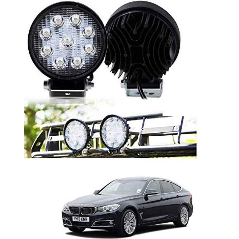 Kozdiko 2 Pcs 27W 4 inch 9 LED Waterproof Round White Fog Light Set with Mounting Brackets for BMW 3 GT, kozd_19951