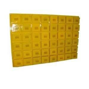 Asian Loto 5.91x5.91x1.97 inch Lockout Group Boxes with 8 Rows & 6 Columns of Boxes, ALC-LGB-48