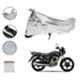 Riderscart Polyester Silver Waterproof Two Wheeler Body Cover with Storage Bag for TVS Radeon Base Edition BS6