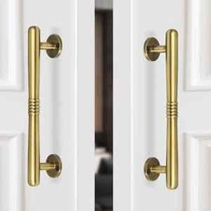Plantex 8 inch Stainless Steel Brass Antique Door Pull Handle, S-142 (Pack of 2)